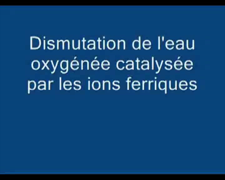 dismutation eau oxygénée par ions ferriques